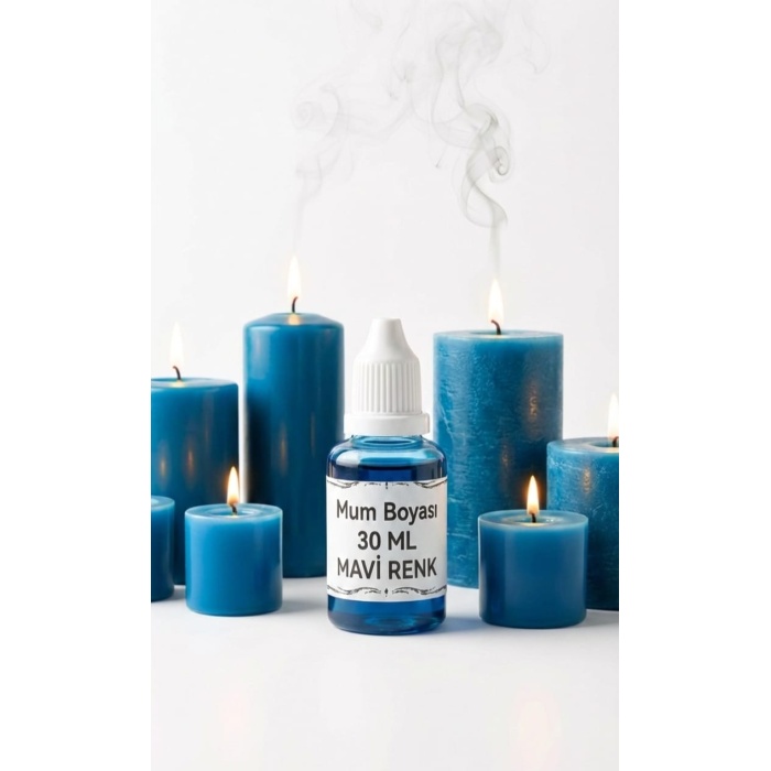 Sıvı Mum Boyası - Mavi - 30 ml