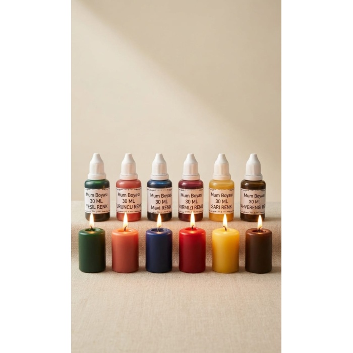 6 x 30 ML Sıvı Mum Boyası