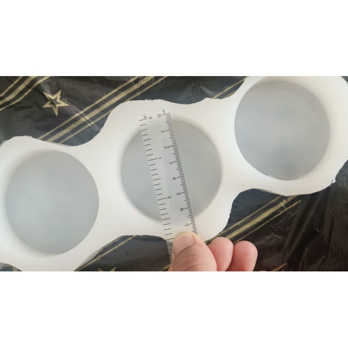 Profesyonel 5’li Yuvarlak Hobi Silikon Kalıp (7 cm Çap - 2 cm Derinlik)