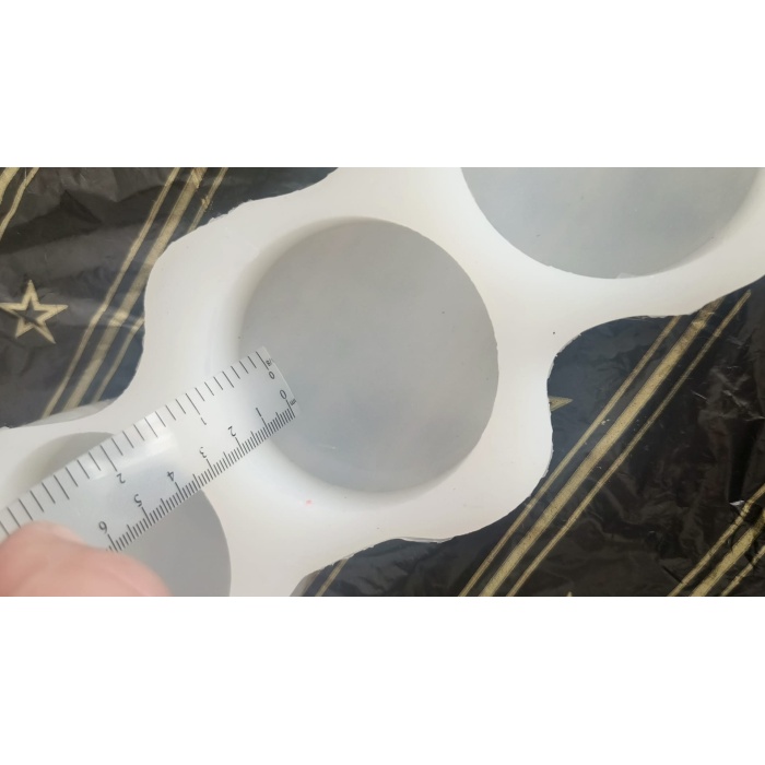 Profesyonel 5’li Yuvarlak Hobi Silikon Kalıp (7 cm Çap - 2 cm Derinlik)