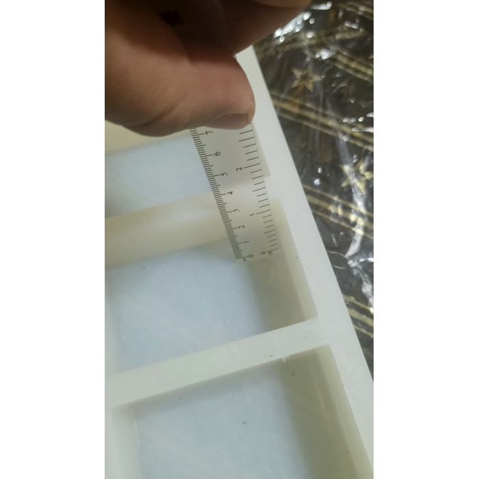 6 Bölmeli Dikdörtgen Silikon Sabun ve Mum Kalıbı