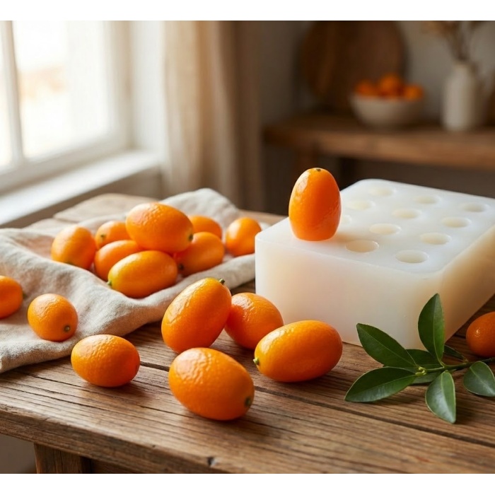 25li Kumkuat (Kamkat) Tasarımlı Silikon Kalıp - 3.5 cm Gerçekçi Form