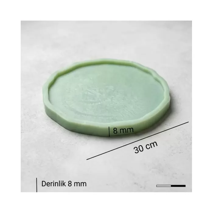 30 cm - Kavisli Yuvarlak Tepsi Kalıbı - SNT-T139 (inci)