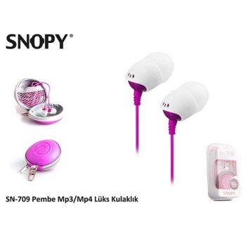 Snopy SN-709 Pembe Kablolu Mikrofonlu Kulaklık