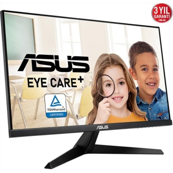 ASUS VY249HE 23.8 LED IPS 1ms 75Hz 1920x1080 FullHD VGA HDMI (Vesa) FreeSync, Low Blue Siyah Monitör