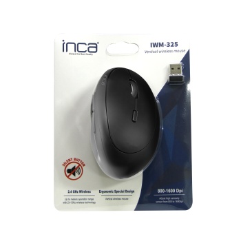 INCA IWM-325 Nano Alıcılı Kablosuz siyah Mouse