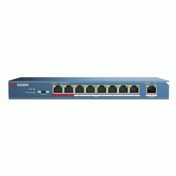 HIKVISION DS-3E0109P-E/M 9 Port 10/100 Yönetilemez Switch 8 port poe 58W Metal Kasa