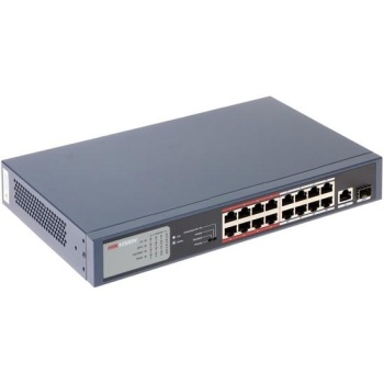 HIKVISION DS-3E0318P-E/M(B) 18 Port 10/100 Yönetilemez + 1 port gb 1 SFP 16 PORT POE 130W Metal Kasa