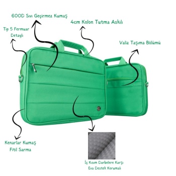 PLM 13 - 14 Yeşil (Benetton) (Canyoncase) Notebook Çantası