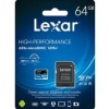 Lexar 64GB 80Mb/s UHS1, C10, U1 Class 10 Micro SDHX Hafıza Kartı