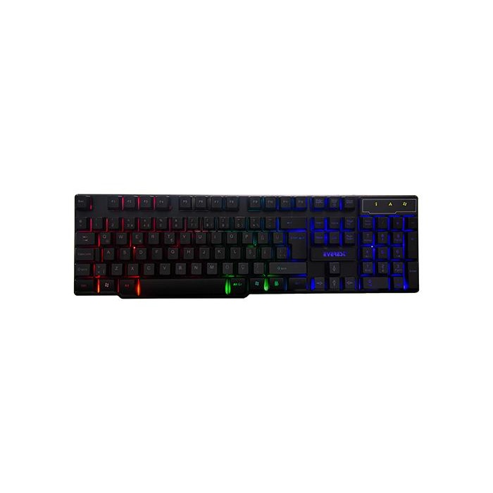 EVEREST KB-188 Borealis Q Türkçe USB Gökkuşağı Aydınlatmalı Siyah Gaming Klavye