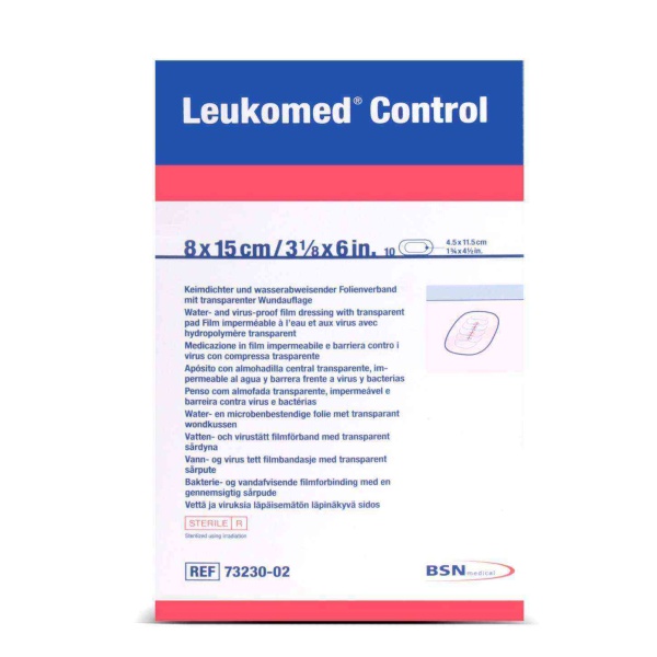 Leukomed Control 8cm x 15cm Bsn Hidropolmer Jel Pedli Post-Op Yara Örtüsü 10lu Kutu