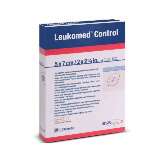 Leukomed Control 5cm x 7cm Bsn Hidropolmer Jel Pedli Post-Op Yara Örtüsü 10lu Kutu