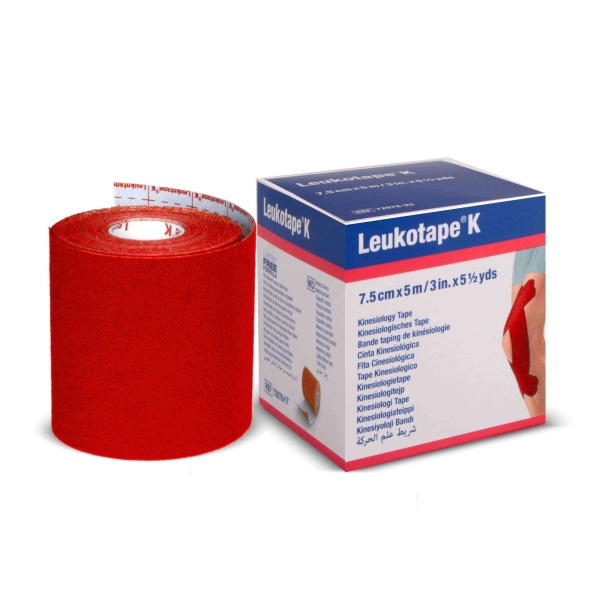 Leukotape K 7,5cm x 5m Bsn Profeyonel Kinesiotape Kırmızı