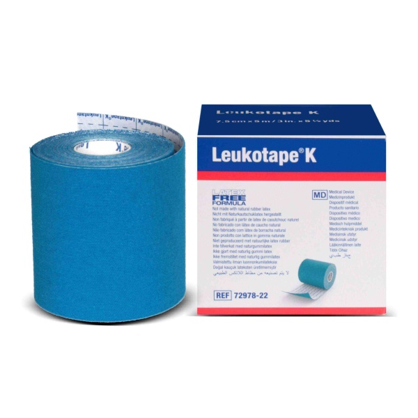 Leukotape K 7,5cm x 5m Bsn Profeyonel Kinesiotape Mavi