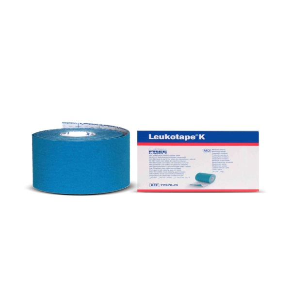 Leukotape K 2,5cm x 5m Bsn Profeyonel Kinesiotape Mavi Yüz Yogası ve Terapisi