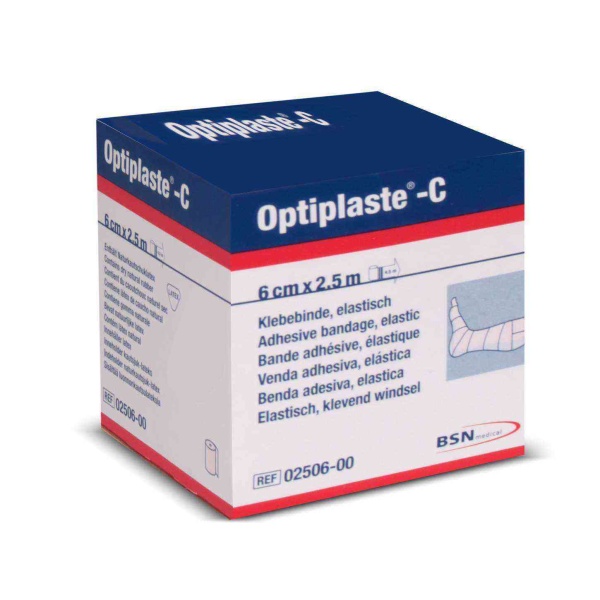 Optiplast C 6cm x 2,5m Bsn Sert, Güçlü, Post Operatif ve Kompresyon Amaçlı Yapışkan Bandaj