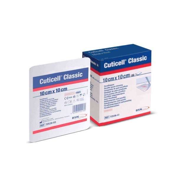 Cuticell Classic 10cm x 10cm Bsn Eucerit Emdirilmiş Parafinli Merhem Örtü