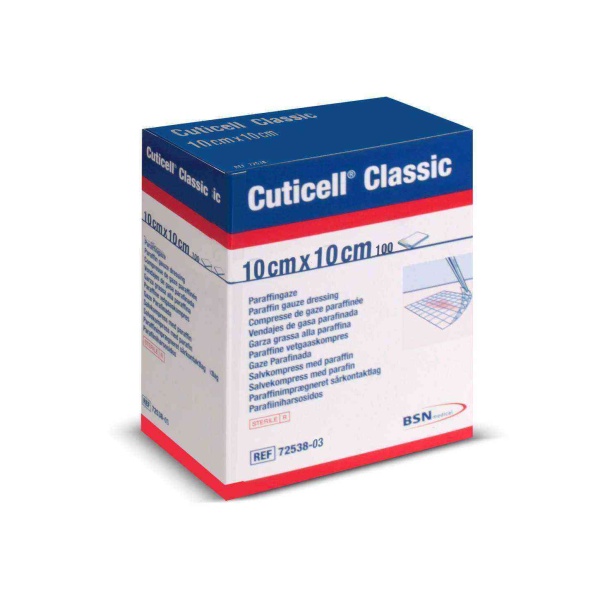 Cuticell Classic 10cm x 10cm Bsn Eucerit Emdirilmiş Parafinli Merhem Örtü