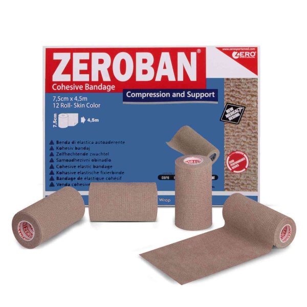 Zeroban Ten 7,5cm x 4,5m Kohesive Kompresyon Bandajı