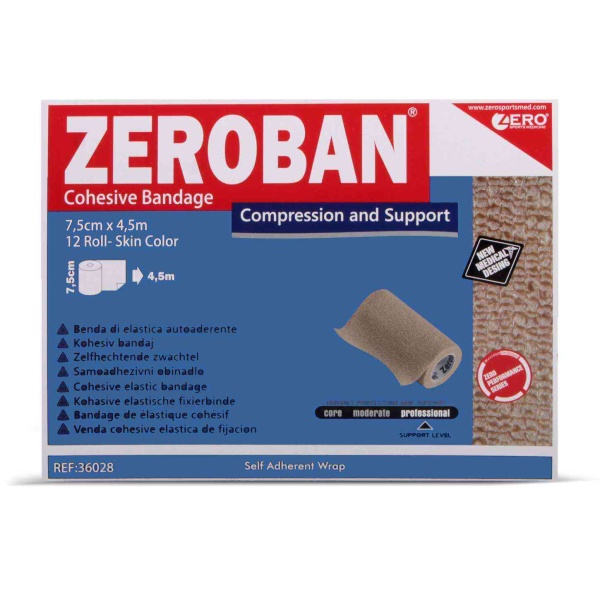 Zeroban Ten 7,5cm x 4,5m Kohesive Kompresyon Bandajı