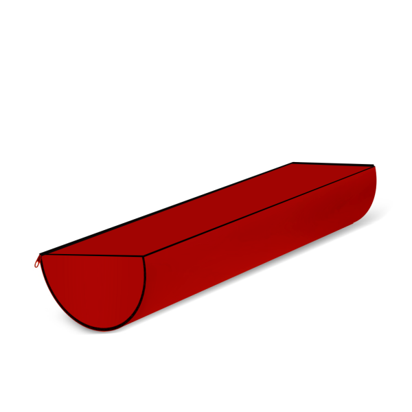 Zero Masaj Pozisyon Yastığı Yarım Silindir 25cm x 40cm Kırmızı