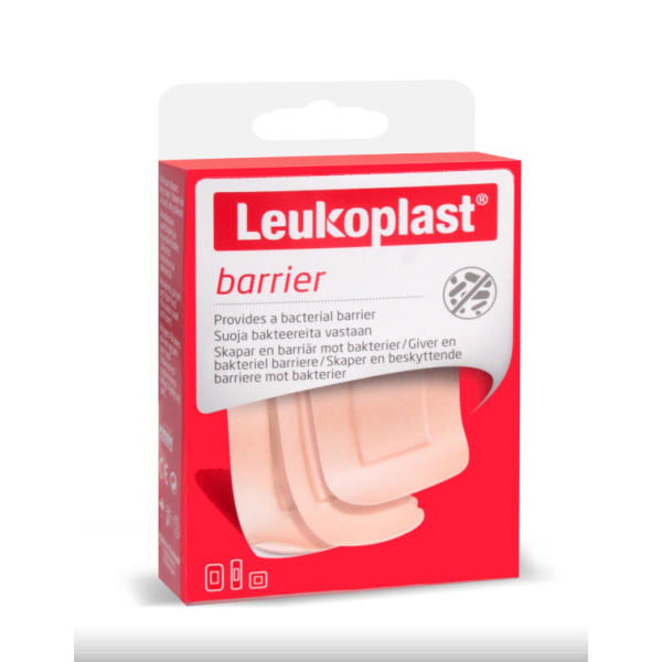 Leukplast Barrier 22x72 mm (8 ad.), 38x63 mm (8 ad.) 38x38 mm (4 ad.) Yar Bandı