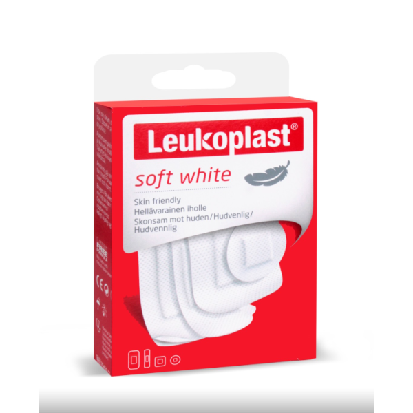 Leukoplast Soft White 19x72mm (12 ad.), 6x22mm (6 ad.), 38x72mm(8 ad.), 38x38 mm(4 ad.) Yara Bandı