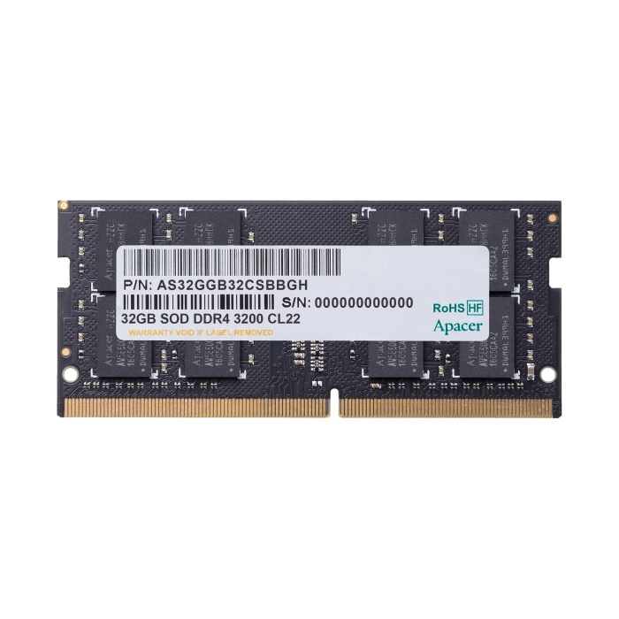 Apacer 32GB (1x32GB) 3200MHz CL22 DDR4 Notebook SODIMM RAM (ES.32G21.PSI)