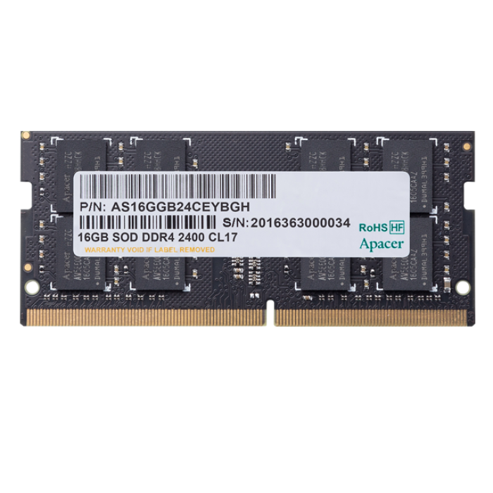 Apacer 16GB (1x16GB) 3200Mhz CL22 DDR4 Notebook SODIMM RAM (ES.16G21.GSH)