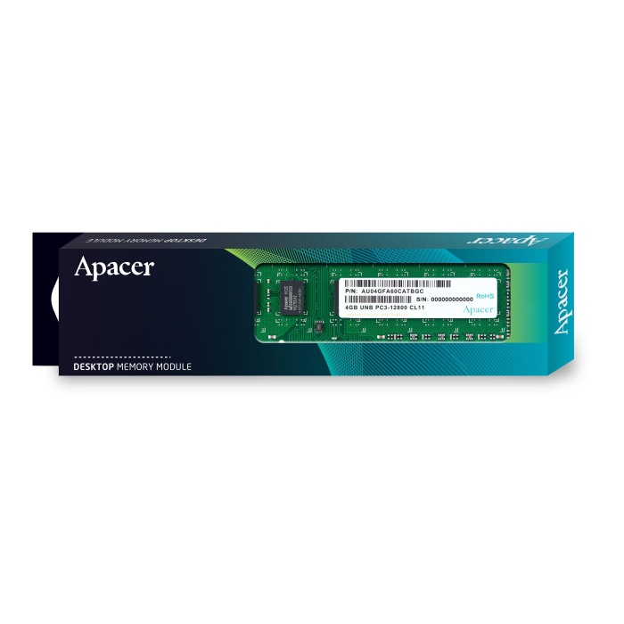 Apacer 4GB (1x4GB) 1600Mhz CL11 DDR3 DIMM RAM (DL.04G2K.KAM)