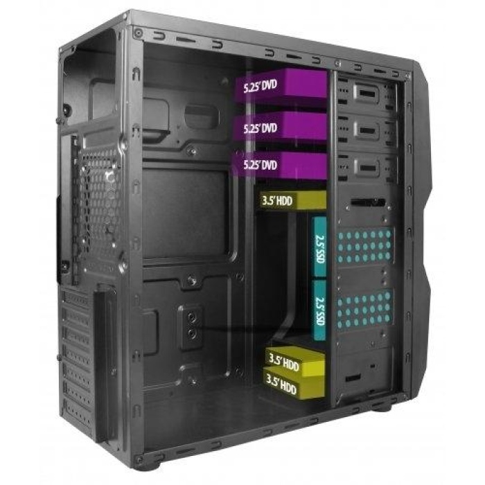 VENTO TA-K61 450W ATX KASA SİYAH/GÜMÜŞ