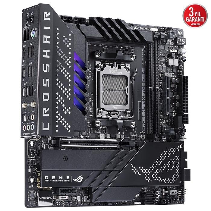 ASUS ROG CROSSHAIR X670E GENE DDR5 6400MHz(OC) M.2 WİFİ mATX AM5