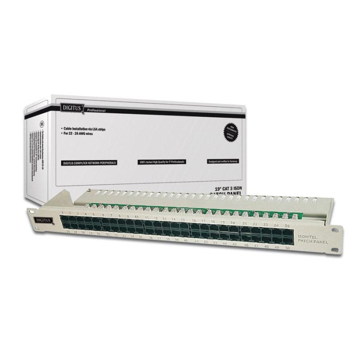 DIGITUS DN-91350-1 50PORT CAT-3 ISDN PATCH PANEL