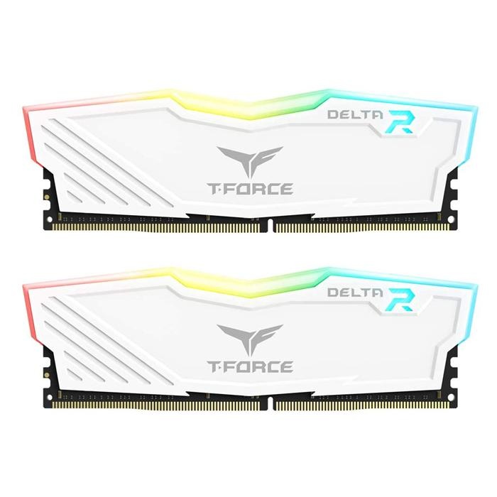 Team T-Force Delta RGB White 32GB (2x16GB) 3200MHz CL16 DDR4 Gaming Ram (TF4D432G3200HC16FDC01)