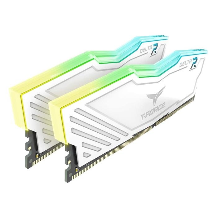 Team T-Force Delta RGB White 32GB (2x16GB) 3200MHz CL16 DDR4 Gaming Ram (TF4D432G3200HC16FDC01)