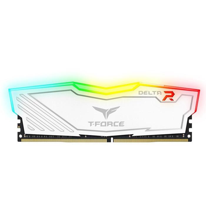 Team T-Force Delta RGB White 32GB (2x16GB) 3200MHz CL16 DDR4 Gaming Ram (TF4D432G3200HC16FDC01)