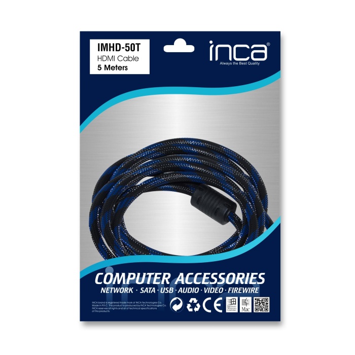 INCA IMHD-50T HDMI 1,4 V 3D ALTIN UÇLU KABLO 5 MT