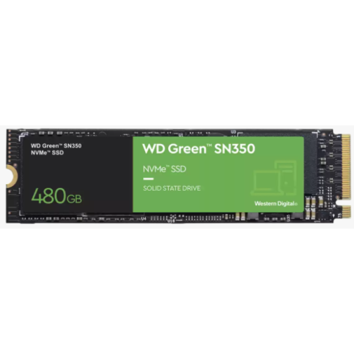 480GB WD GREEN SN350 M.2 NVMe 2400/1650MB/s WDS480G2G0C SSD