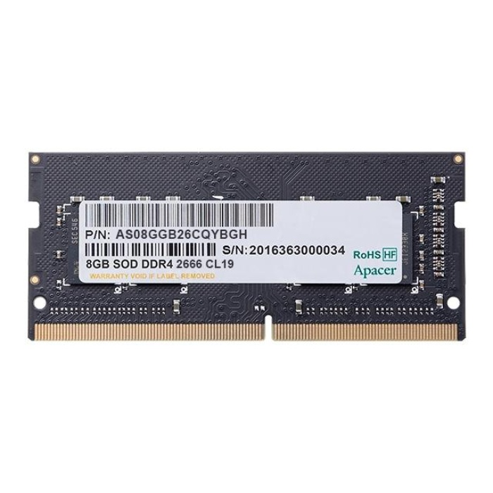 Apacer 8GB (1x8GB) 2666Mhz CL19 DDR4 Notebook SODIMM Ram (ES.08G2V.GNH)