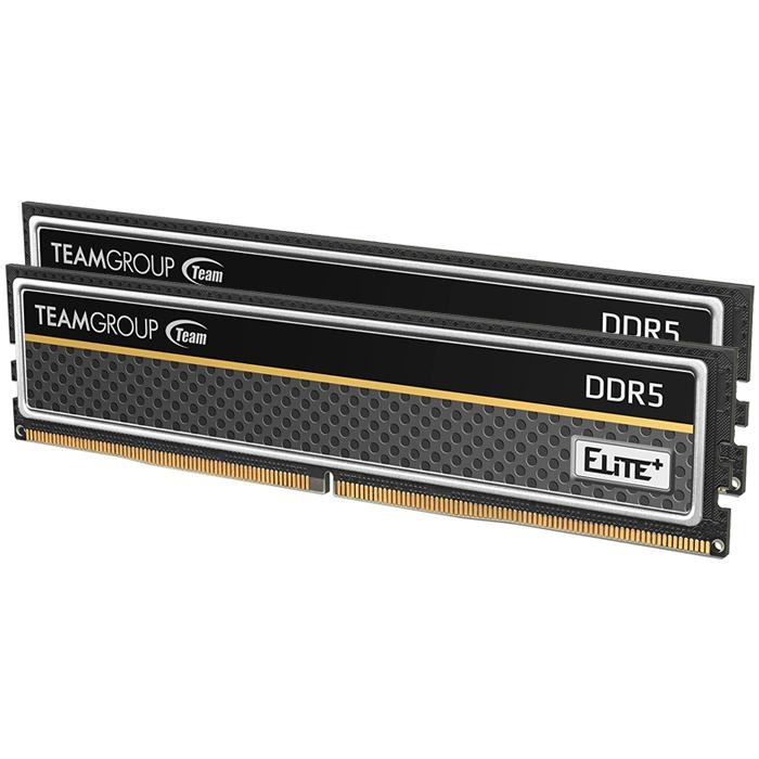 Team Elite Plus Black 16 GB (2x8GB) 4800MHz DDR5 CL40 U-DIMM RAM (TPBD516G4800HC40DC016)