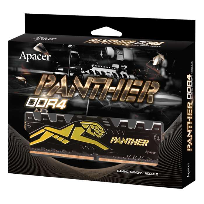 Apacer Panther-Golden 16 GB (1x16GB) 3600 Mhz CL18 DDR4 Gaming RAM (AH4U16G36C25Y7GAA-1)