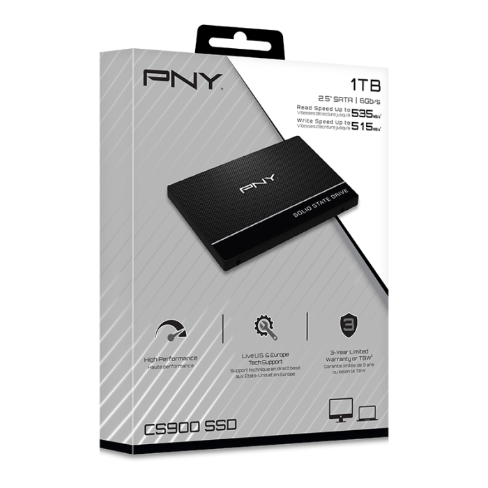 PNY CS900 1TB 535/515MB/s 2.5 SATA3 SSD Disk (SSD7CS900-1TB-RB)