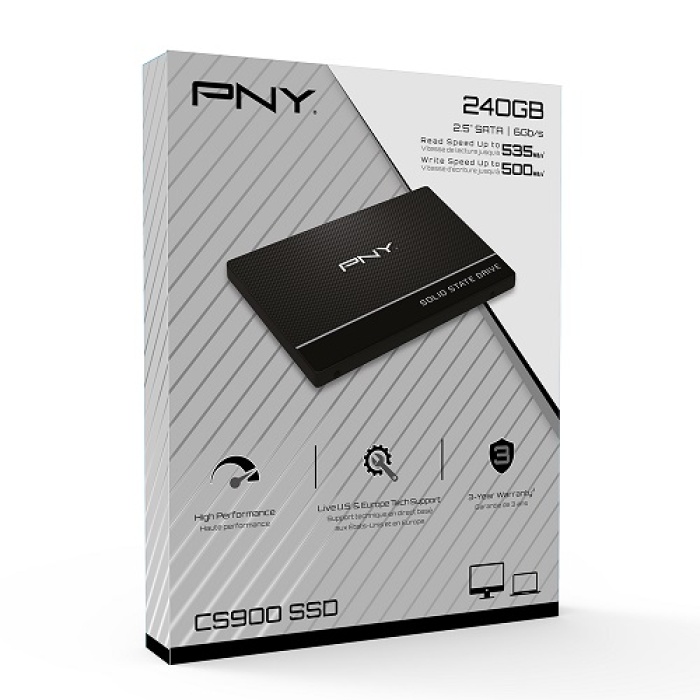 PNY CS900 240GB 535/515MB/s 2.5 SATA3 SSD Disk (SSD7CS900-240-PB)