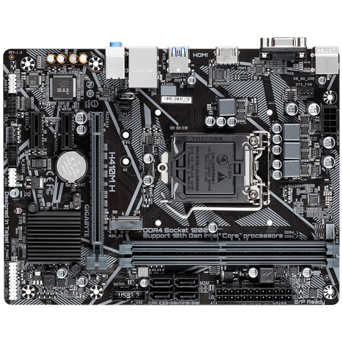 GIGABYTE H410M H V2 DDR4 2933MHz HDMI 1200p