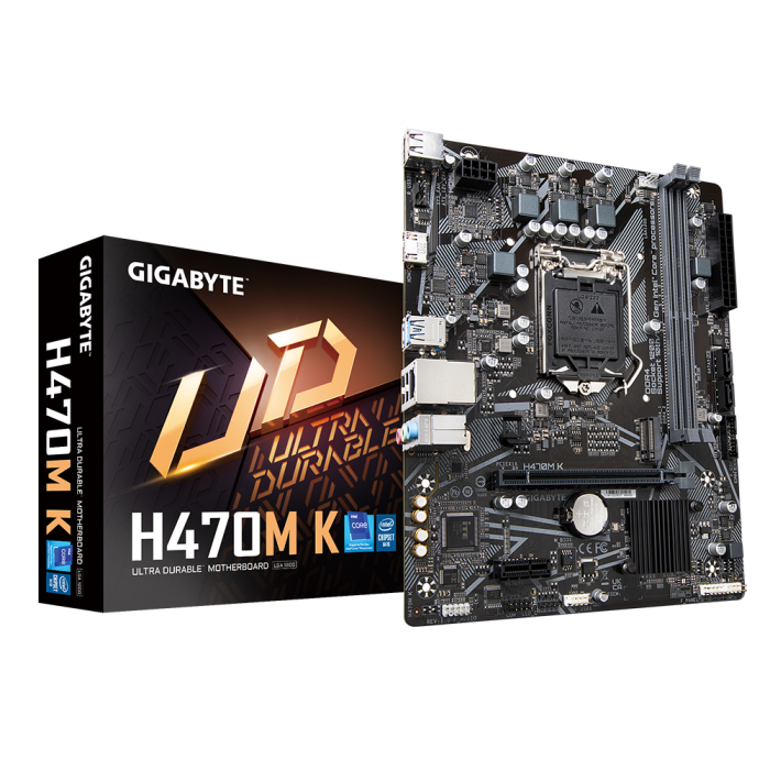 GIGABYTE H470M K 3200Mhz HDMI DP M.2 mATX 1200p