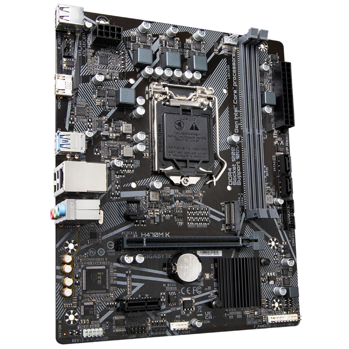 GIGABYTE H470M K 3200Mhz HDMI DP M.2 mATX 1200p