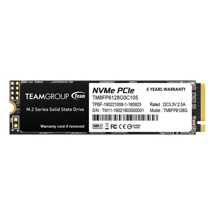 Team MP33 128GB 1500/500MB/s NVMe PCIe Gen3x4 M.2 SSD Disk (TM8FP6128G0C101)