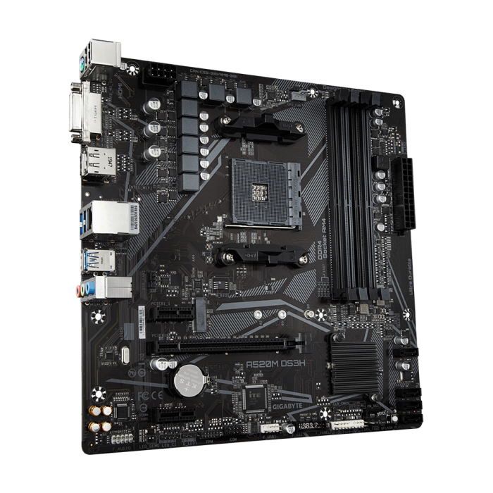 GIGABYTE A520M-DS3H DDR4 4733(OC) HDMI AM4 mATX