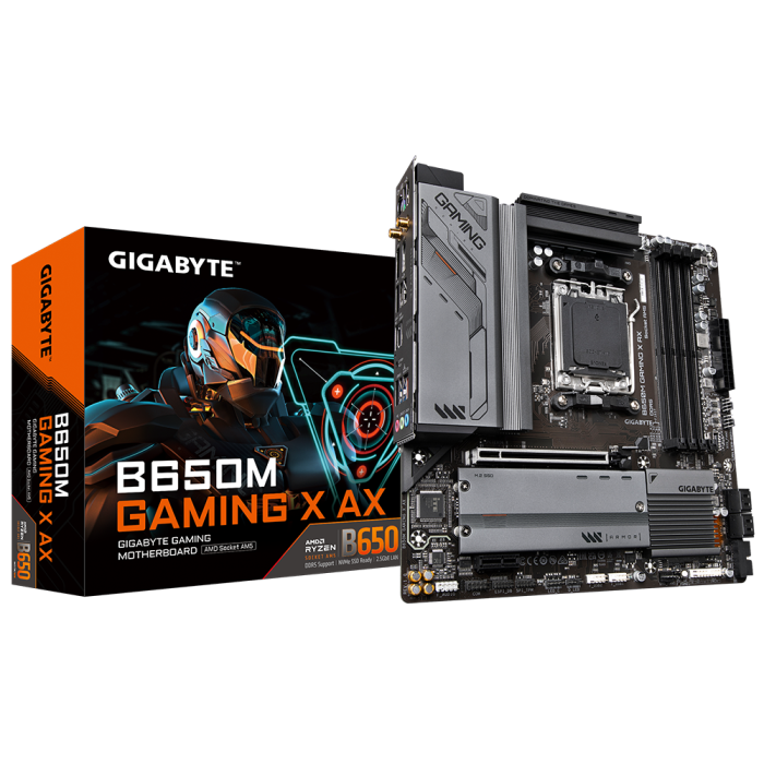 GIGABYTE B650M-GAMING-X-AX DDR5 6400Mhz(OC) M.2 mATX AM5